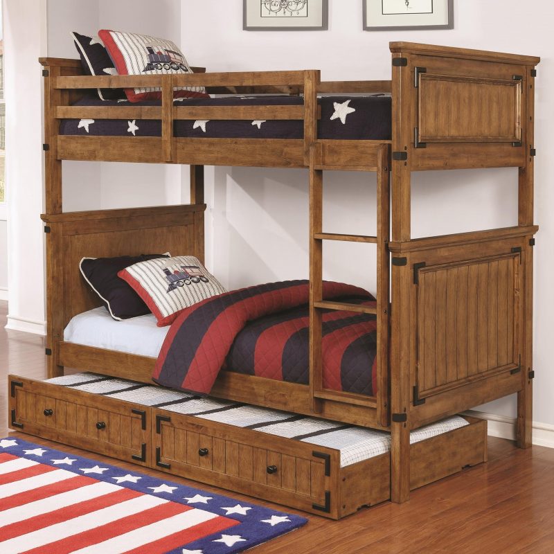 Bunks Twin Over Full Bunk Bed With 2 Drawers And Attached Ladder 460181
