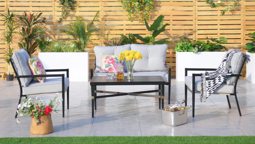 4 Piece Iron Patio Set