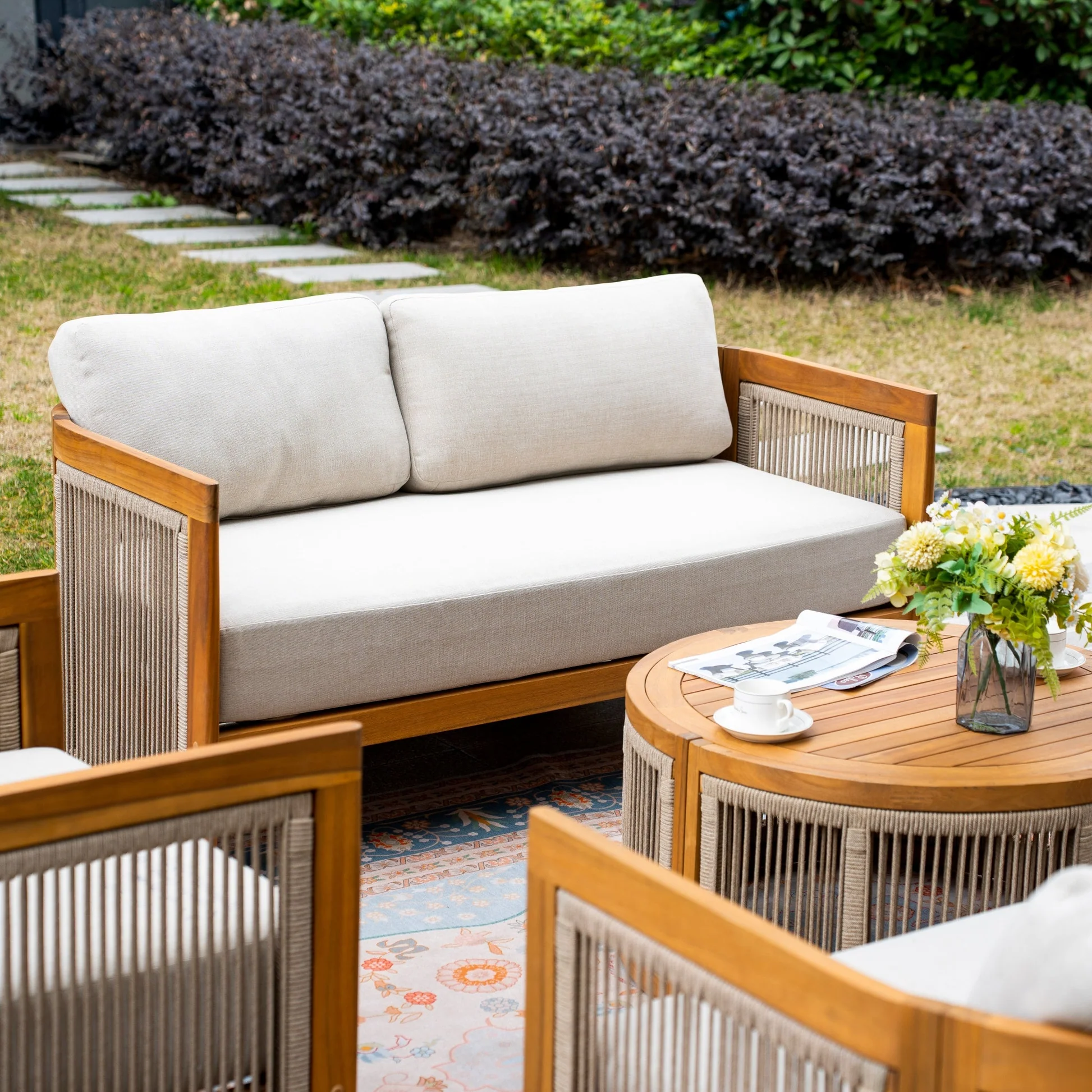 Solid Wood Conversation Sets. Can be Pieced Together. - Image 3