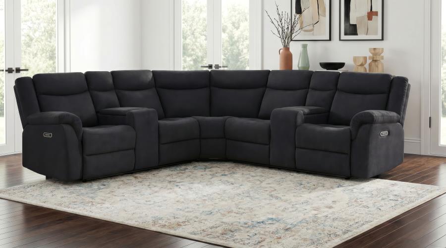 Hagen Power Reclining Sectional Collection With LED Accents. - Image 2